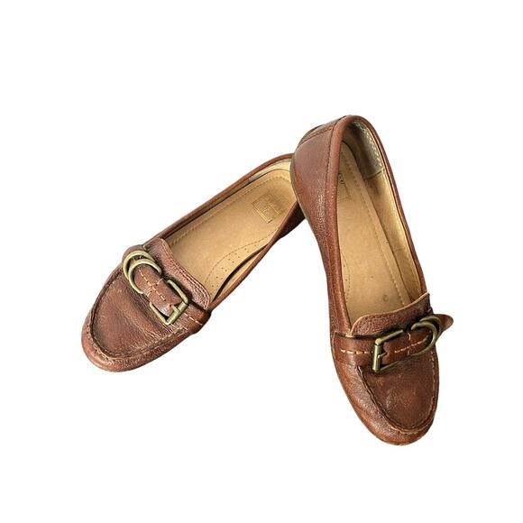 FRYE JANET D RING BROWN OXFORD SIZE 6.5 LOAFER MOCCASIN SHOES - Picture 1 of 7